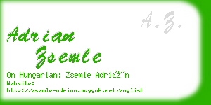 adrian zsemle business card